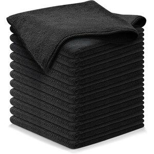 Microfiber Cleaning Cloth - 12Pcs (16x16 inch) - 1200 Washes, Ultra Absorbent